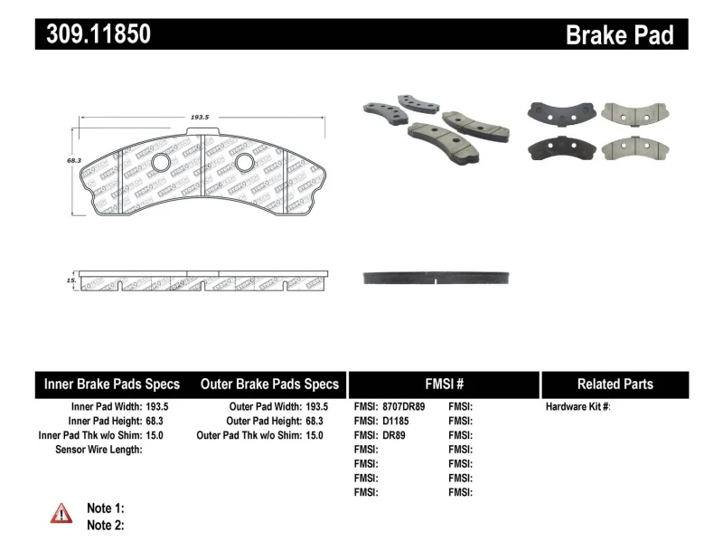 StopTech Performance 06-09 Chevrolet Corvette Z06 Front Brake Pads - Image 3