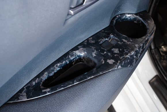 TOM'S Racing - Forged Carbon Door Switch Panel Set (LHD)- Toyota GR Corolla [2023+] / Toyota Corolla Hatchback [2019+] - Image 3