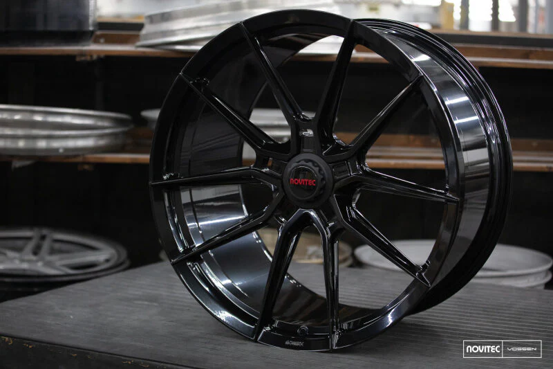 Vossen x Novitec NF10 22x12in - 5x114.3 BP - ET33 - Gloss Black Ferrari 488 / F8 Rear Wheel - Image 4