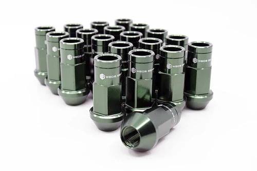 Weds Gear - Forged Open-Ended Lug Nut Set -Moss Green - M12x1.25/1.50 - Image 2
